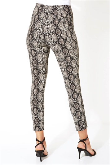 snake print trouser suit