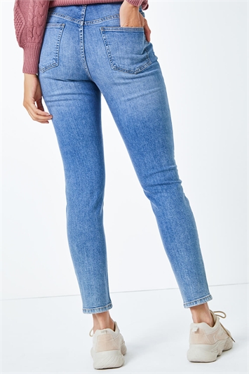 Denim Skinny Ripped Stretch Jeans, Image 3 of 5