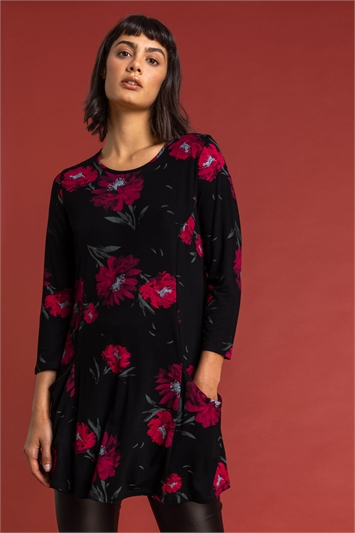 Floral Print Pocket Swing Topand this?