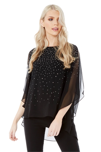 black evening top