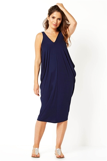 Jersey Slouch Dress In Navy Roman Originals Uk