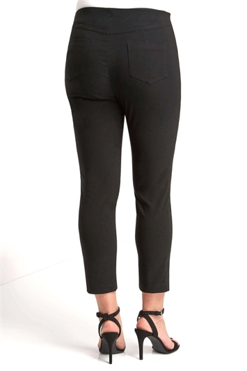 Black 3/4 Length Stretch Trouser, Image 2 of 4