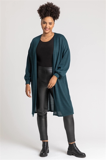 Forest Curve Longline Marl Cardigan, Image 3 of 5