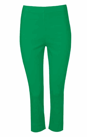 Emerald Green Cropped Stretch Trouser, Image 5 of 5
