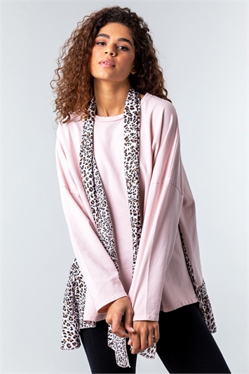 Light Pink One Size Animal Print Lounge Top and Scarf