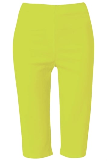 Lime Stretch Knee Length Shorts, Image 4 of 4