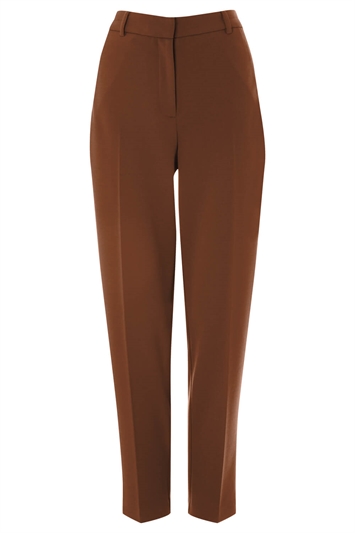 Brown Straight Leg Stretch Trouser, Image 4 of 4