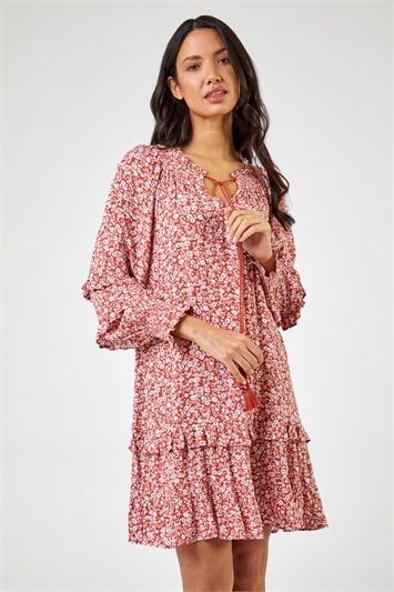 Disty Floral Print Tunic Dressand this?