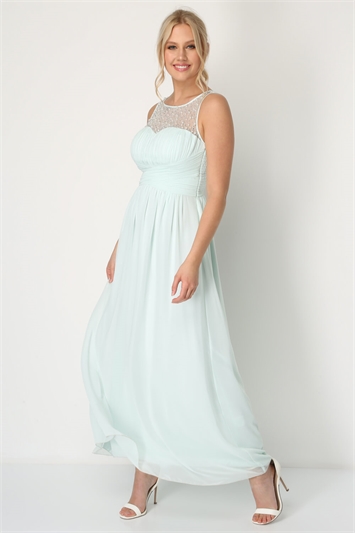 lace and beads kleid mint