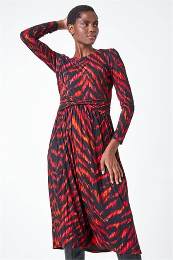 Luxe Ruched Bodice Long Sleeve Midi Dress | Azure | Dresses | Shona Joy –  Shona Joy International