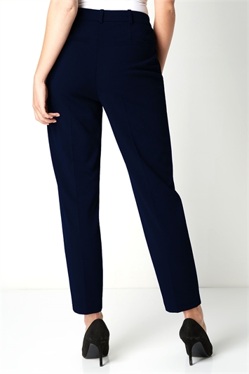 Navy Petite Smart Tapered Trouser, Image 2 of 4