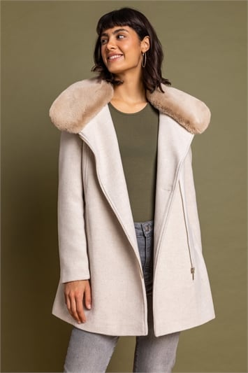 Winter Jackets Women S Coats, Womens Fur Collar Coat Jacket
