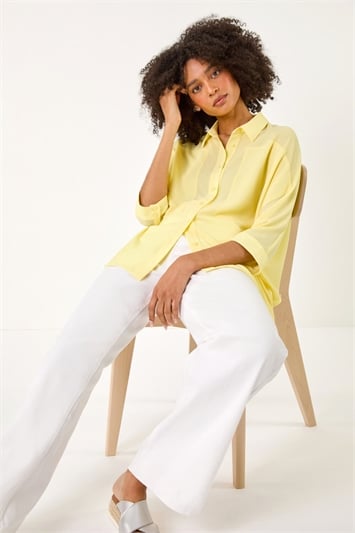 Yellow Relaxed Smart Stretch Shirt