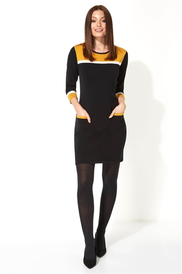 Colour Block Knitted Dress