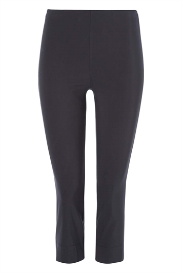Dark Grey Cropped Stretch Trouser, Image 4 of 4