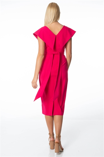 Pink Cross Front Midi Dress, Image 2 of 4