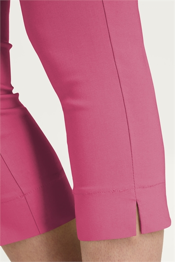 Pink Cropped Stretch Trouser, Image 3 of 7