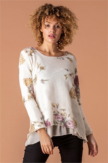 Floral Print Overlay Jumperand this?