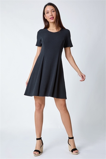Black Luxe Stretch Pannelled Dress