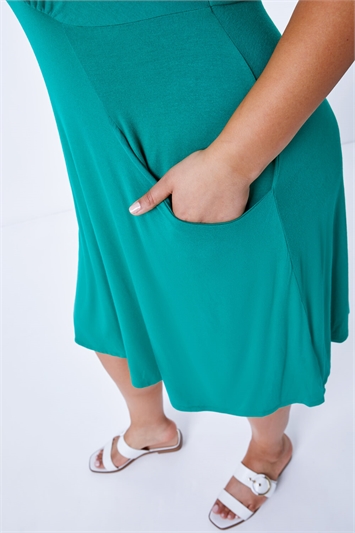 Jade Curve Strappy Pocket Sun Dress, Image 5 of 5