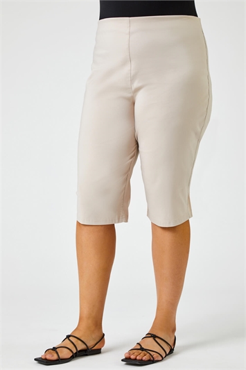 Stone Curve Knee Length Stretch Shorts, Image 3 of 4