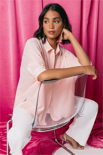 Pink Relaxed Smart Stretch Shirt