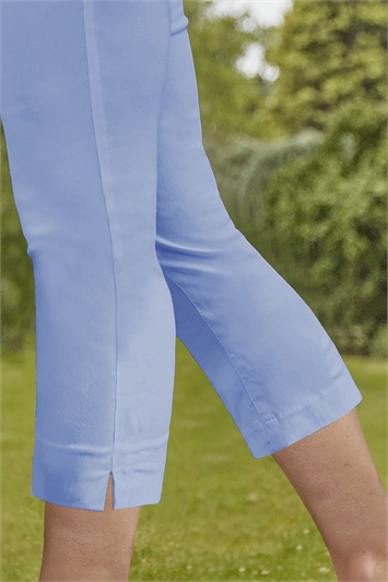 Light Blue Cropped Stretch Trouser, Image 5 of 5