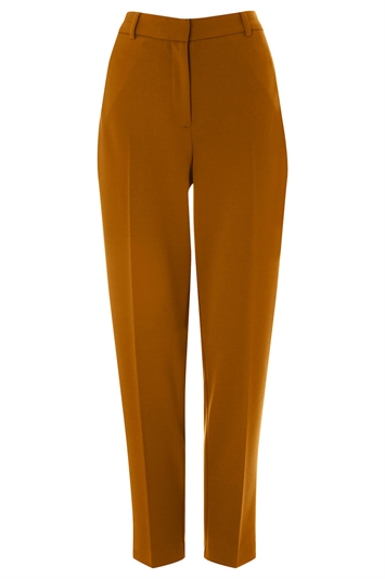Camel Straight Leg Stretch Trouser, Image 4 of 4