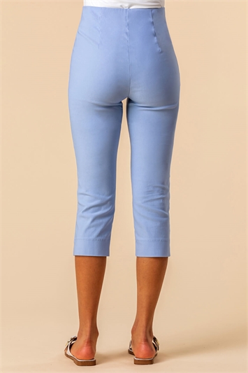 Light Blue Cropped Stretch Trouser, Image 2 of 5