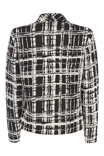 Monochrome Check Jacket in Black - Roman Originals UK