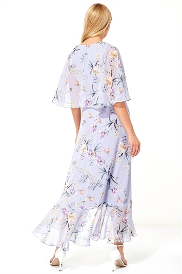 Lilac Chiffon Wrap Maxi Dress , Image 3 of 5