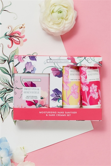 Pink Heathcote & Ivory - Sweet Pea & Honeysuckle Hand Care Set, Image 1 of 4