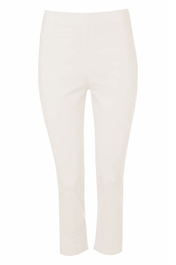 Ivory Cropped Stretch Trouser, Image 4 of 4