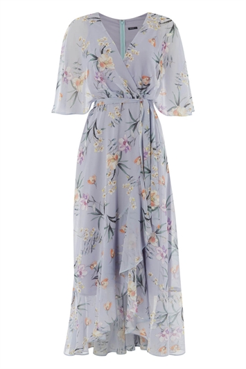 Lilac Chiffon Wrap Maxi Dress , Image 5 of 5