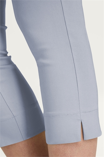 Grey Cropped Stretch Trouser, Image 3 of 5