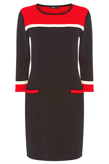 Colour Block Knitted Dress