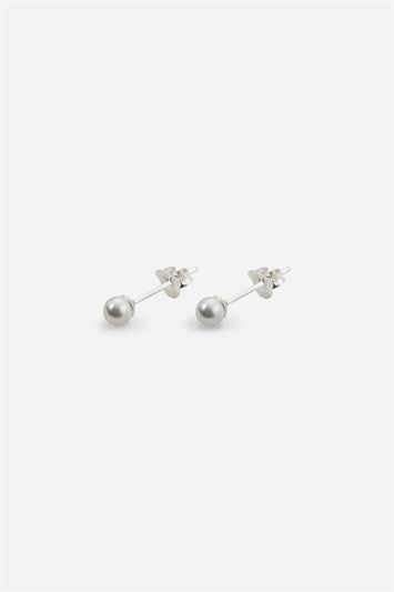 White 8mm Faux Pearl Stud Earrings