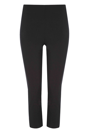 Black Cropped Stretch Trouser, Image 4 of 4