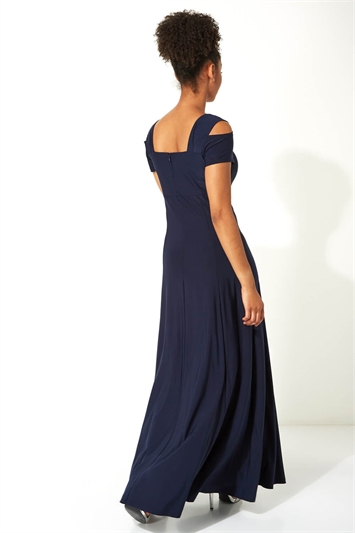 Diamante Cold Shoulder Maxi Dress