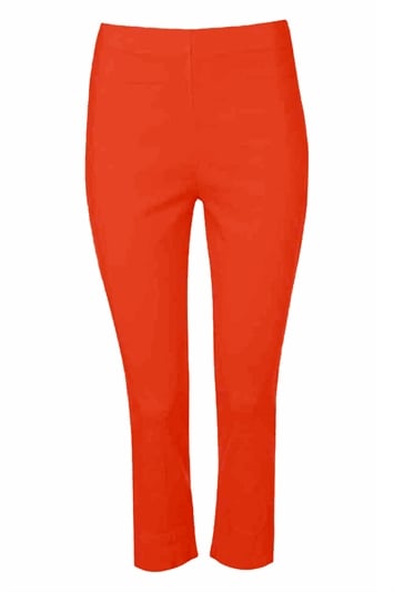 Burnt Orange Cropped Stretch Trouser, Image 5 of 5