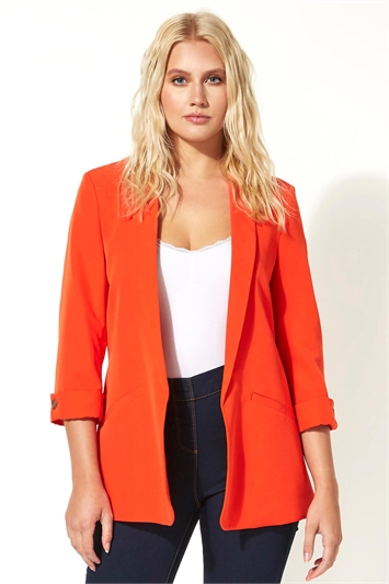Orange 3/4 Sleeve Jacket