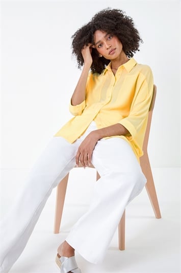 Yellow Relaxed Smart Stretch Shirt