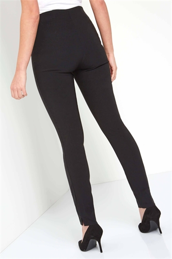 Black Full Length Stretch Trousers, Image 2 of 4