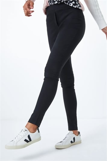 Black 31" Full Length Stretch Trouser