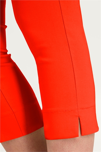 Burnt Orange Cropped Stretch Trouser, Image 4 of 5