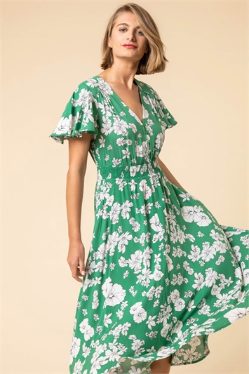 Floral Print Tiered Midi Dressand this?
