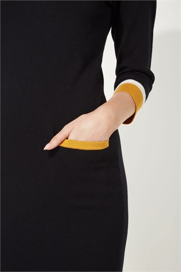 Colour Block Knitted Dress