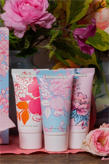  Heathcote & Ivory - Pinks & Pear Blossom Hand & Nail Creams, Image 1 of 3