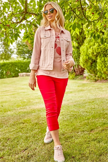Light Pink Denim Jacket, Image 3 of 4
