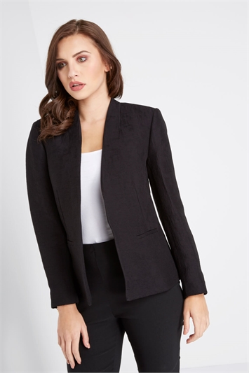 Textured Jacket in Black - Roman Originals UK